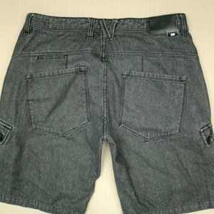 Cavi Cargo Jean Shorts Men's Size 38 Mid Rise Black Denim